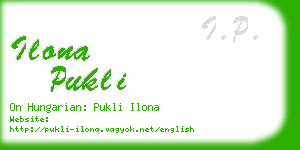 ilona pukli business card